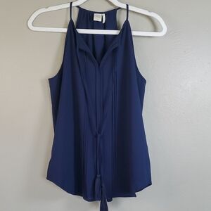 Paper Crane Navy Blue Halter Top. Small